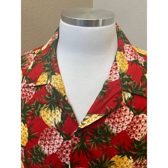 RJC LTD. Made in Hawaii Pineapple Button-up Shirt, Size XL Vintage - Picture 2 of 4
